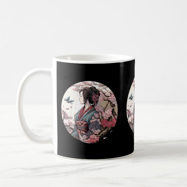 Mug Belle Geisha Geiko Geigi Cerry Blossom Sakura (Gauche)