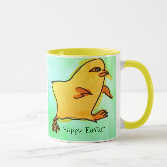 Mug Belle hanche Retro de poussette de Pâques illustra (Droite)