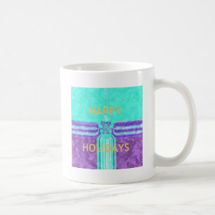 Mug Belle Happy Holidays Blue Cyan conception vectorie