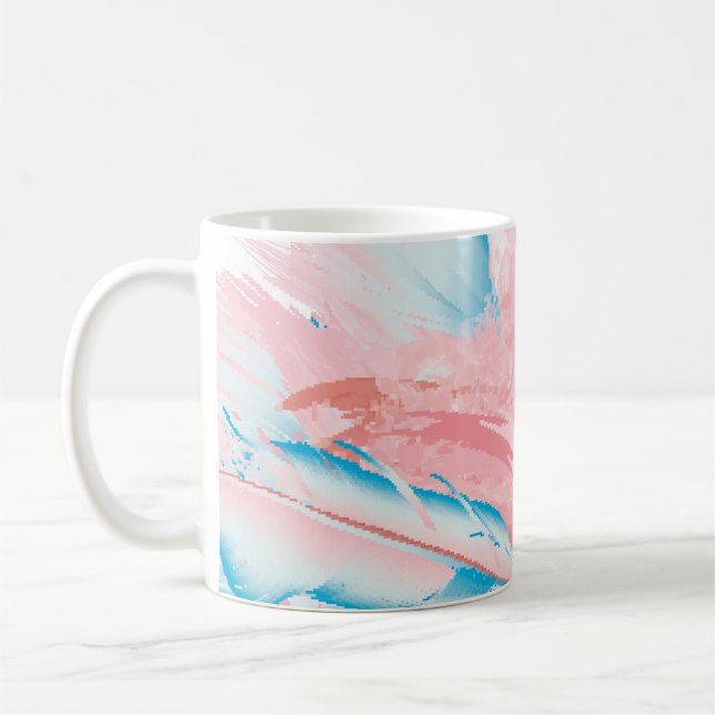 Mug Belle illustration avec du flamant rose dessiné et (Gauche)