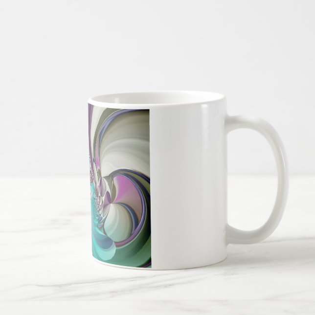 Mug Belle impression Angélique Purple et Cyan Abstrait (Droite)