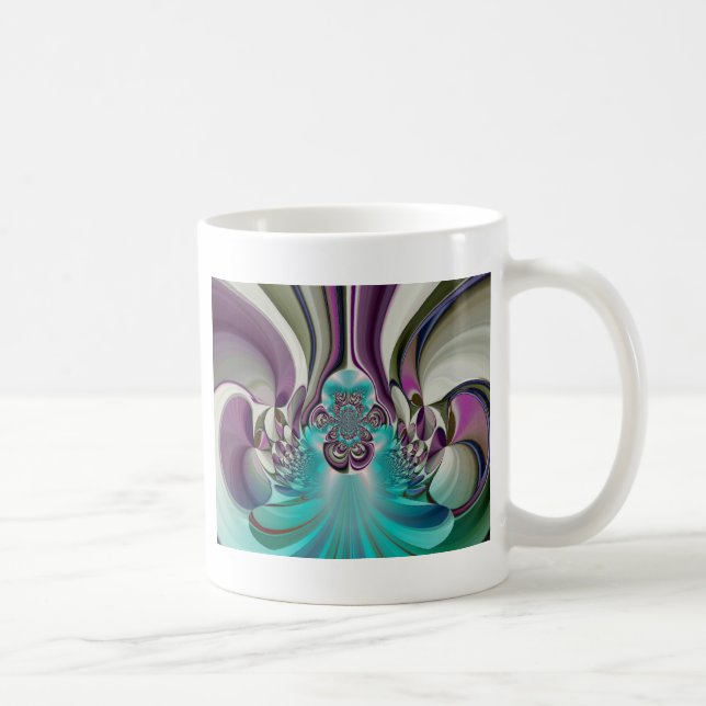 Mug Belle impression Angélique Purple et Cyan Abstrait (Droite)