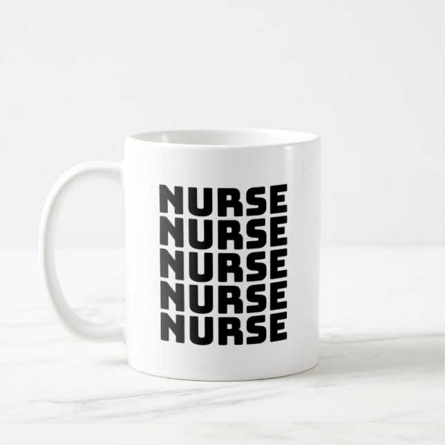 Mug Belle Infirmière Chirurgicale, Colorée Répété (Gauche)