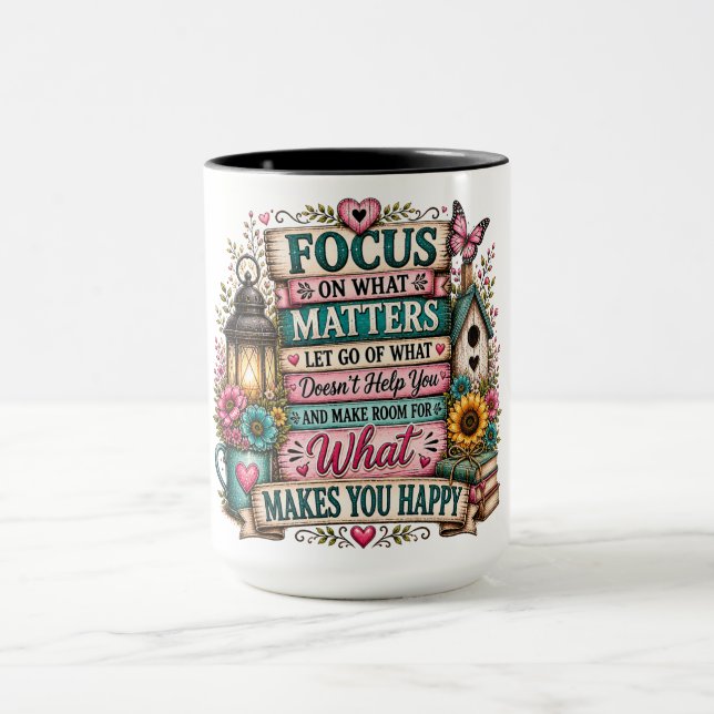Mug Belle Inspiration Focus sur ce qui compte (Centre)