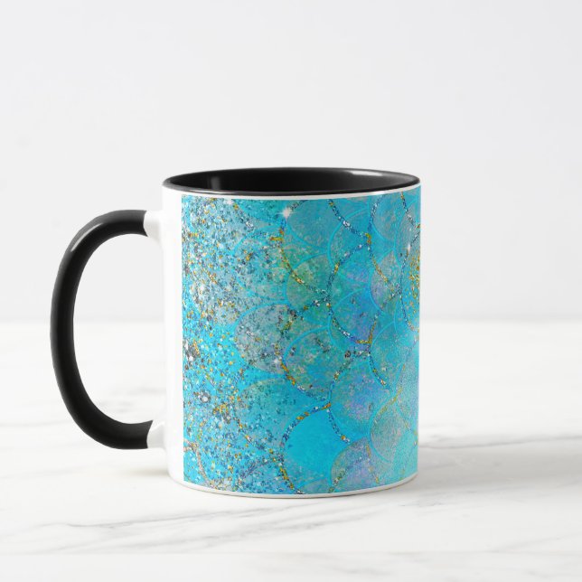 Mug Belle Iridée Perle Brillant Écailles de Sirène (Gauche)