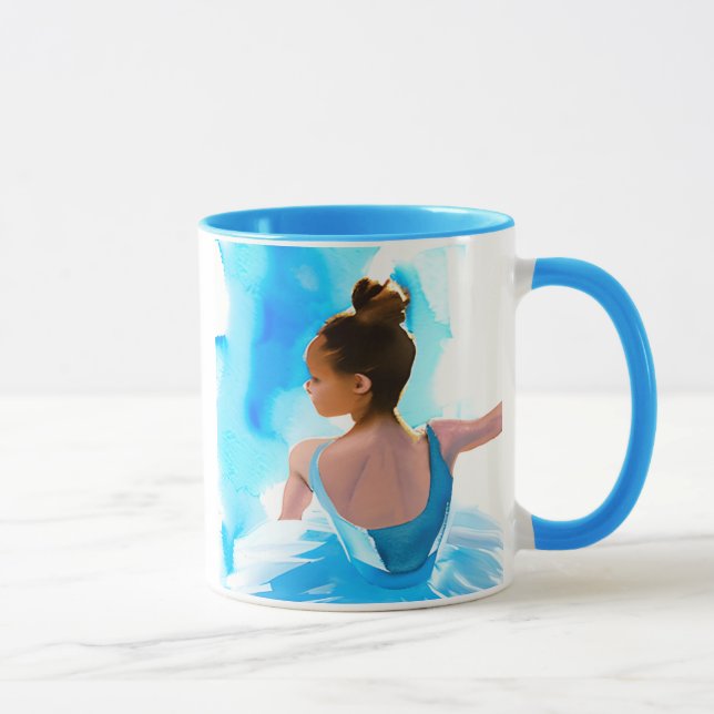 Mug Belle jeune Ballerina en bleu (Droite)