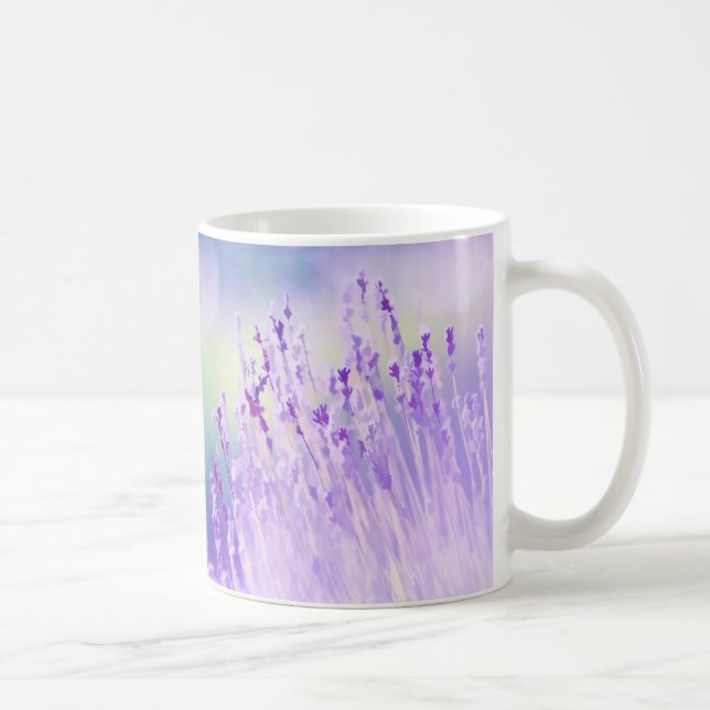 Mug Belle Lavande Fleur Champ ou prairie Purple (Droite)