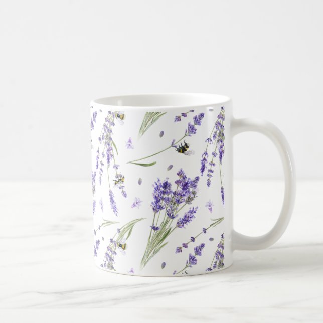 Mug Belle Lavande miel abeilles florales (Droite)