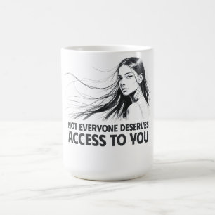 Mug Belle ligne féminine Art - Qui vous mérite