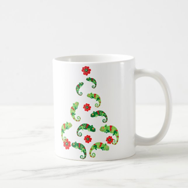 Mug Belle Lizard Vert Arbre de Noël (Droite)