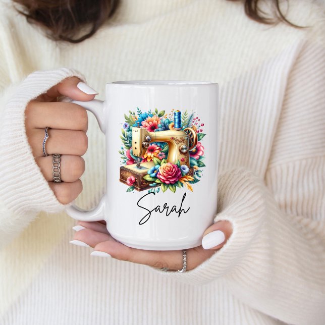 Mug Belle machine à coudre  (Give the gift of sewing hobbies. Just right for your favorite sewing person. )