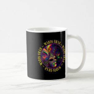 Mug Belle Mardi Gras Abstraite Femme En Masque Mardi