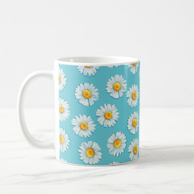 Mug Belle marguerite fleurs sans couture motif (Gauche)