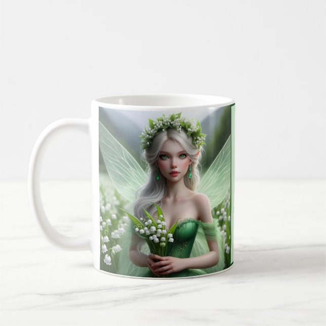 Mug Belle May Fairy dans Lilies de la Vallée (Gauche)