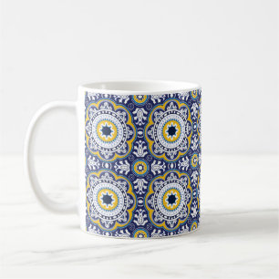 Mug 💙 💛 Belle Méditerranée Vintage Azulejos