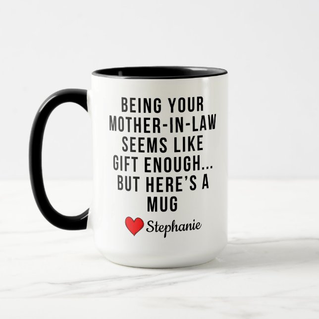 Mug Belle-mère personnalisée drôle (Gauche)