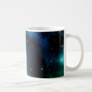 Mug Belle Nebula verte remplie d'étoiles