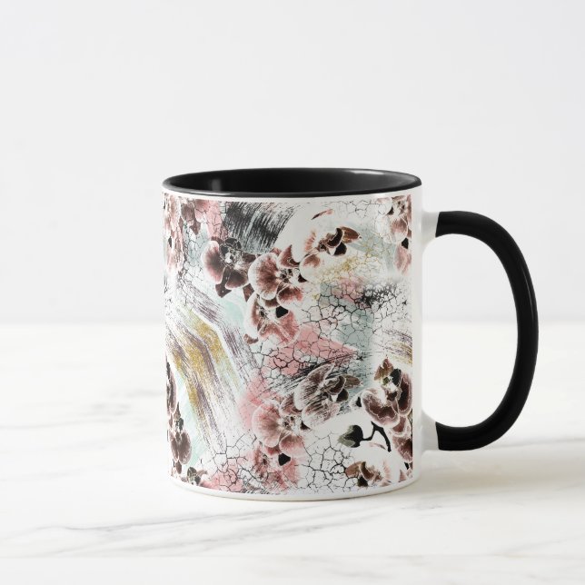Mug Belle orchidée stylisée (Droite)