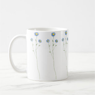 Mug Belle peinture à la main Forget-me-not