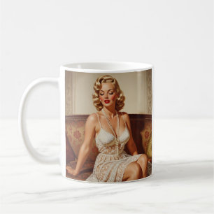 Mug Belle pin-up blonde art des années 50