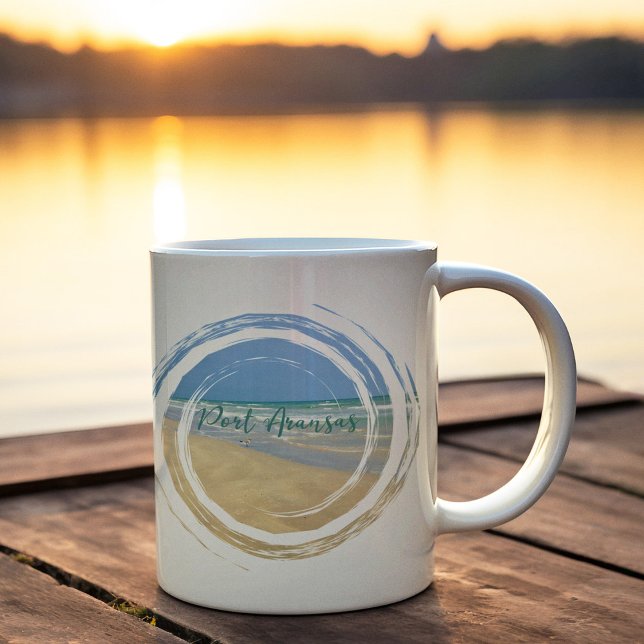 Mug Belle plage de Port Aransas Texas (Créateur téléchargé)