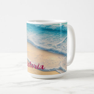 Mug Belle Plage Océan Vagues Sable Palmiers