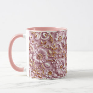 Mug Belle plante rose poussiéreuse