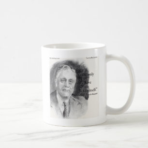 Mug Belle portrait de FDR et citation "La peur elle-mê