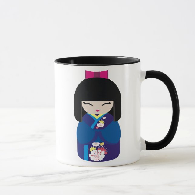 Mug Belle poupée japonaise chinoise orientale (Droite)
