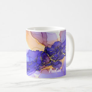 Mug Belle Purple Orange Nom Personnalisé