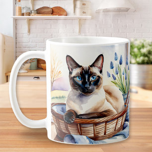 Mug Belle race de chat siamois élégant art félin