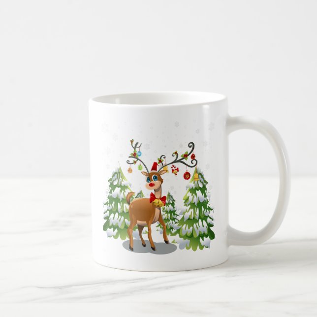 Mug Belle renne dans la neige (Droite)