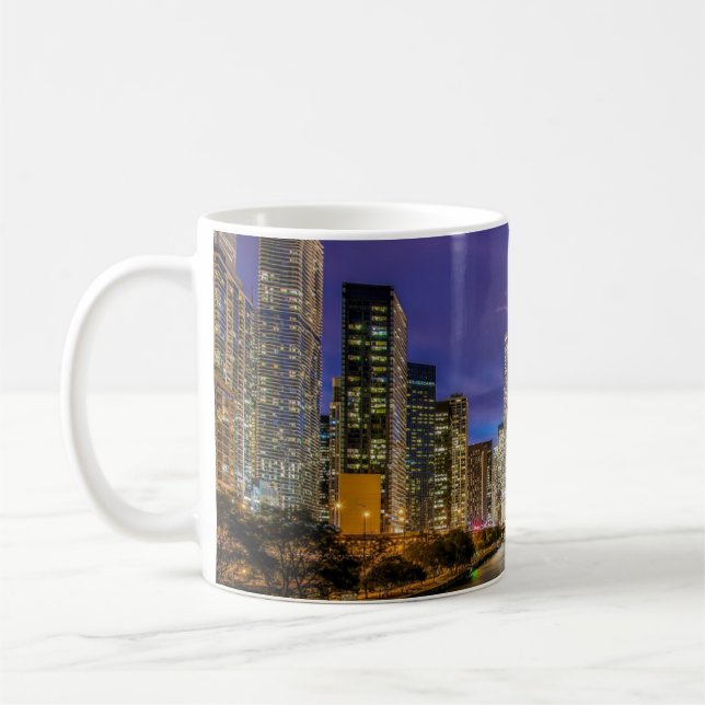 Mug Belle rivière Chicago à Sunset, Illinois (Gauche)