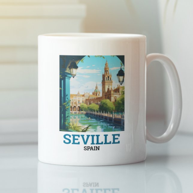 Mug Belle Séville Beauté de l'Andalousie Espagne Voyag (Beautiful Sevilla Beauty of Andalusia Spain Travel Coffee Mug)