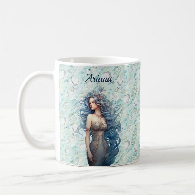 Mug Belle sirène à ailes bleues (Gauche)