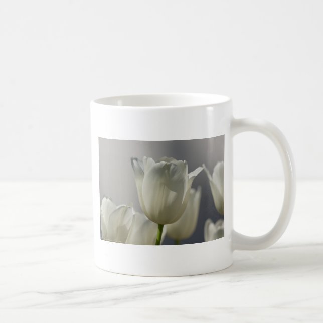 Mug Belle Tulipe de printemps blanche (Droite)