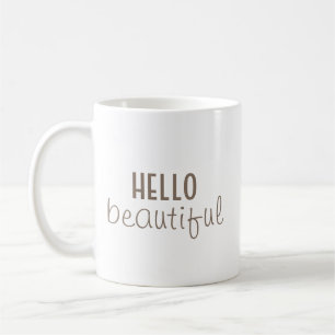 Mug Belle typographie de bonjour simple
