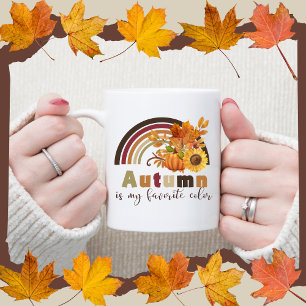 Mug Belle Vintage Automne Florale Vibes Citrouille