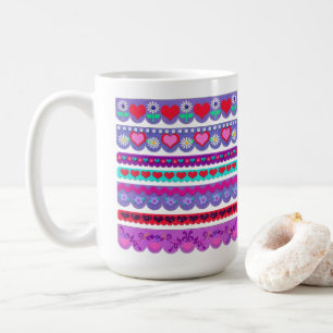 Mug Belles bordures de la Saint-Valentin en feutre
