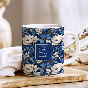 Mug Belles fleurs de marine personnalisées café floral