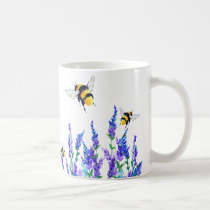 Mug Belles fleurs de printemps et les abeilles volent 