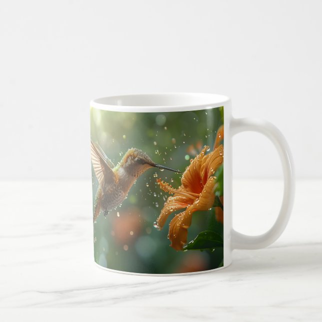 Mug Belles fleurs et colibris (Droite)