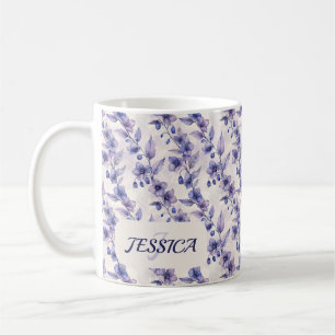 Mug Belles fleurs violettes romantiques de printemps 