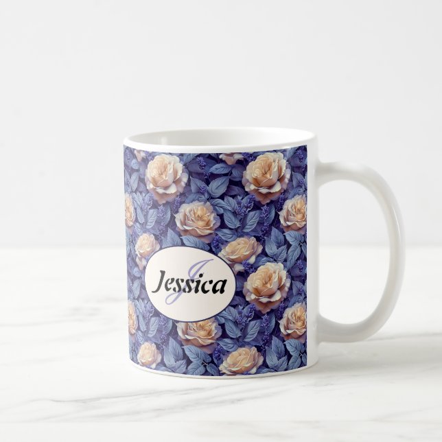 Mug Belles Fleurs Violettes Romantiques de Printemps F (Droite)