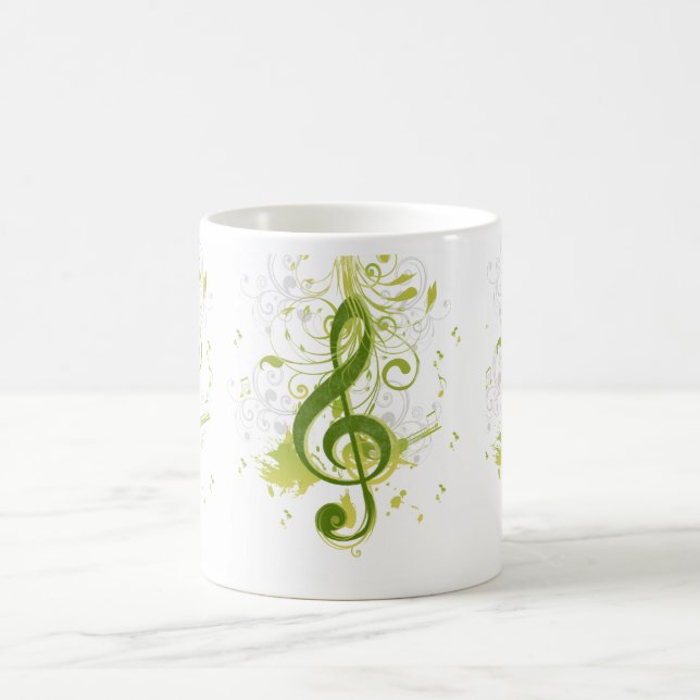Mug Belles notes musicales cool avec éclat (Centre)