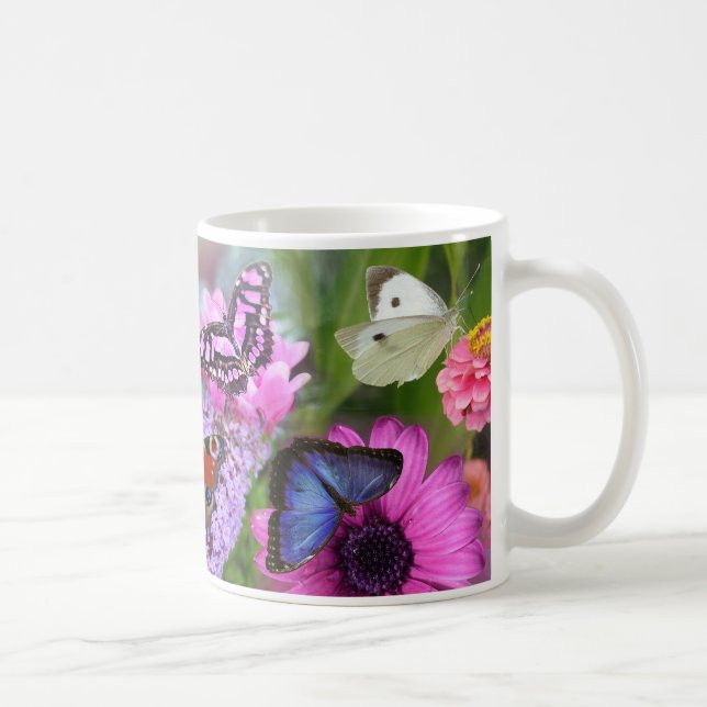 Mug Belles papillons Fleurs sauvages Aimer (Droite)
