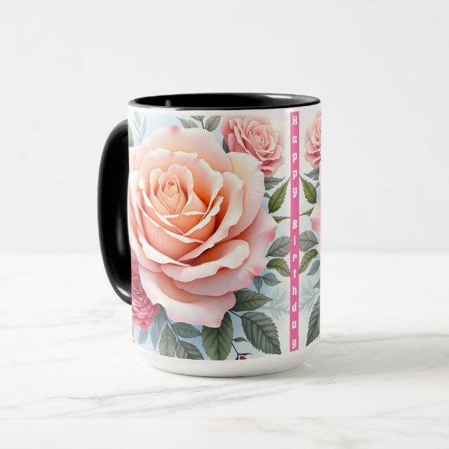 Mug Belles Roses Roses Luxe Collection Moderne (Devant gauche)