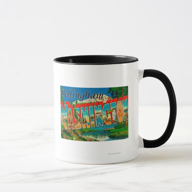 Mug Bellingham, Washington - Scènes de grandes lettres (Droite)