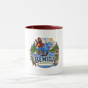 Mug Bemidji Minnesota Paul Bunyan et Babe le bœuf bleu