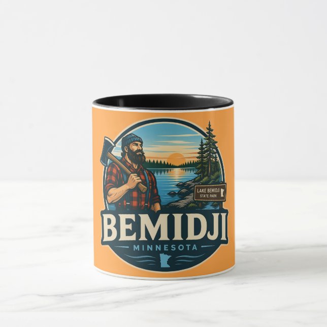 Mug Bemidji Minnesota Paul Bunyan Rustique Nord bois (Centre)
